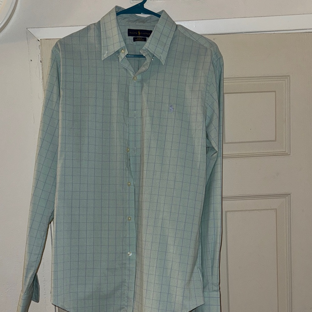 Ralph Lauren Light Blue Checkered Men's Shirt